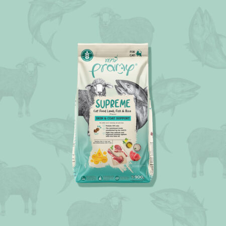 Pramy Cat Dry Food -Skin & Coat | Lamb, Fish & Rice Recipe 9KG