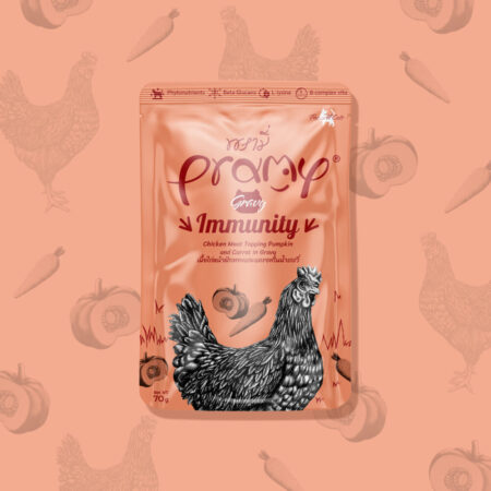 Pramy Cat Wet Food -Immunity Chicken topping Pumpkin & Carrot Recipe