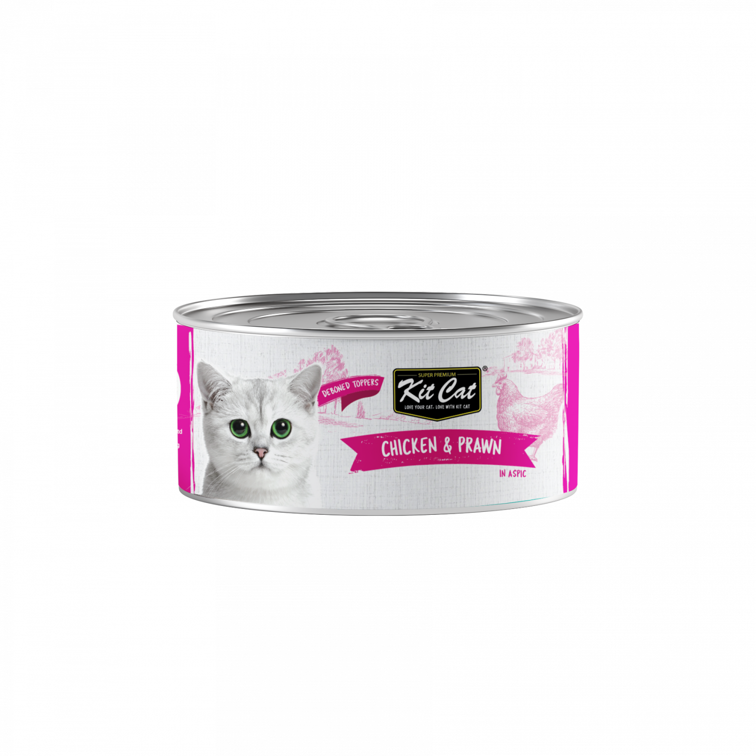Kit Cat, Cat Wet Food -Deboned Chicken & Prawn Aspic