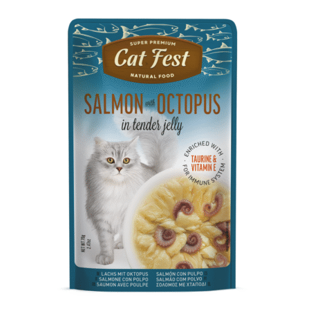 Cat Fest Cat Wet Food -Salmon With Octopus In Tender Jelly 70g