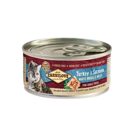 Carnilove Cat Wet Food -Turkey & Salmon Wet Adult Cat Food 100g