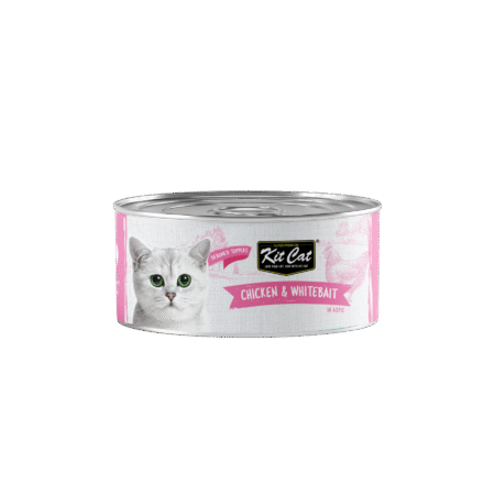 Kit Cat, Cat Wet Food -Deboned Chicken & Whitebait Toppers