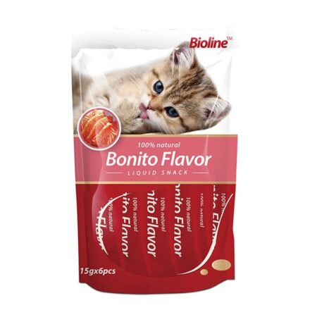 Bioline Cat Treats -Liquid Snack, Bonito Flavor