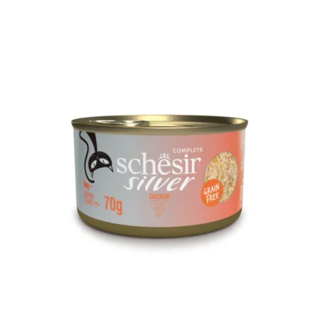 Schesir Cat Wet Food -Chicken in Can for Senior Cats 70g