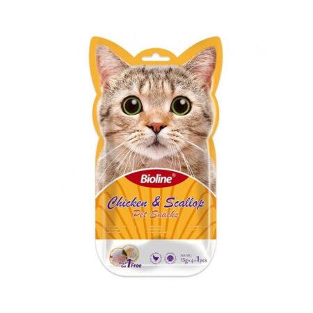 Bioline Cat Treats -Chicken and Scallop 15g