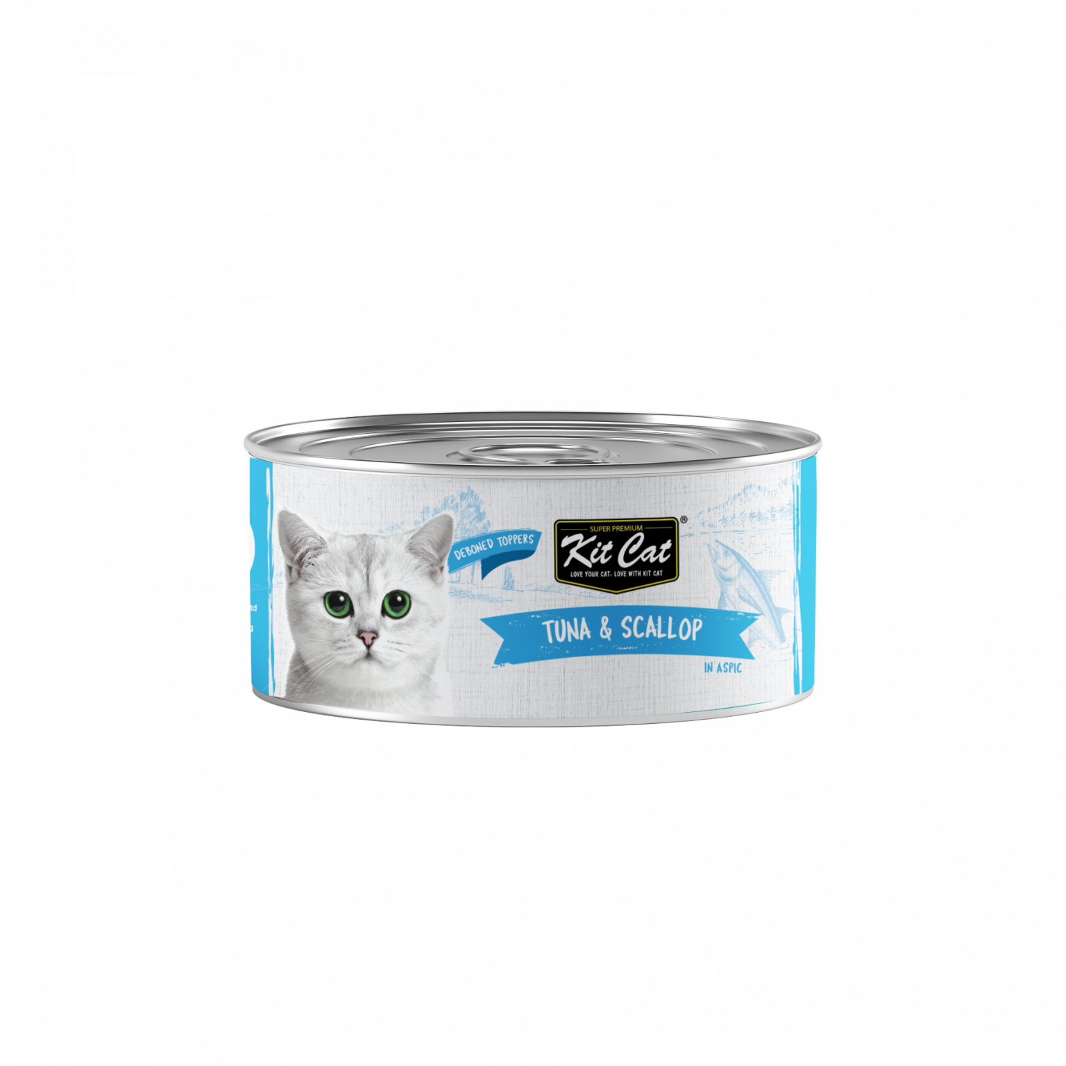 Kit Cat, Cat Wet Food -Deboned Tuna & Scallop Toppers