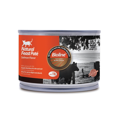 Bioline Cat Wet Food -Natural Feast Pate Cat Can Salmon Flavor 170g