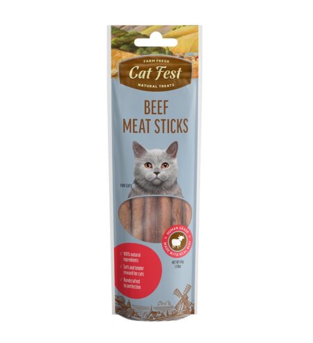 Cat Fest Cat Treats -Meat Sticks Beef for Cats 45g