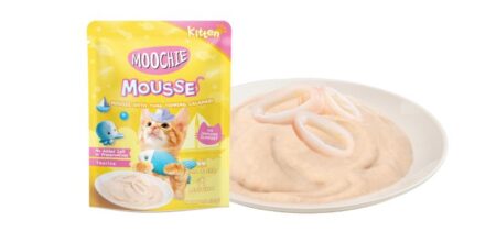 Moochie Cat Wet Food -MEATY MOUSSE (KITTEN) Mousse with Tuna Toppung Calamari