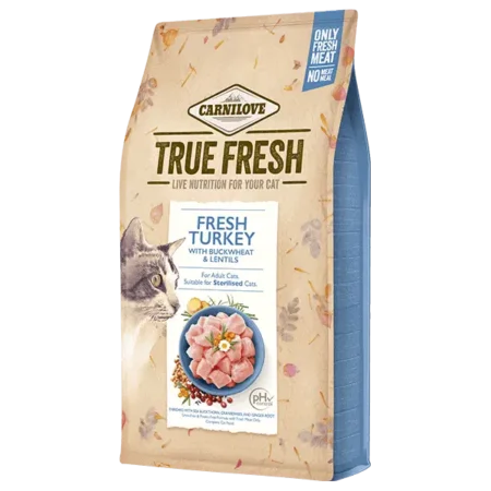 Carnilove Cat Dry Food -True Fresh Turkey Adult Cat Food (Suitable for Sterilised Cats)2kg