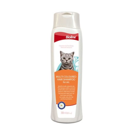 Bioline Pet Cleaning Supplies -Multi Colored Hair Shampoo for Cat