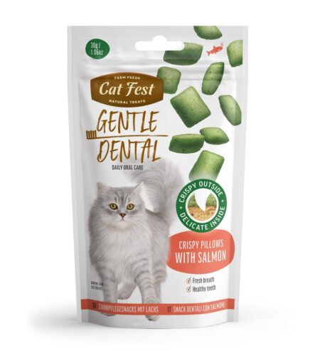 Cat Fest Cat Treats -Dental Treats For Cats -Crispy Pillows -Salmon 30g
