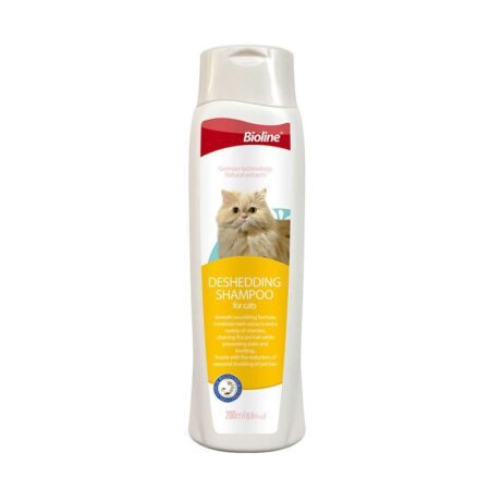 Bioline Pet Cleaning Supplies -Deshedding Shampoo for Cat