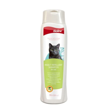 Bioline Pet Cleaning Supplies -Insect Repellant Shampoo for Cat