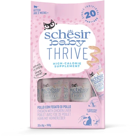 Schesir Cat Supplement -Baby Thrive Chicken Liver in cream for Kittens