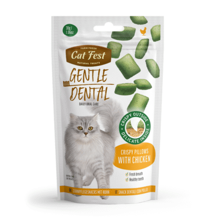 Cat Fest Cat Treats -Dental Treats For Cats -Crispy Pillows -Chicken 30g