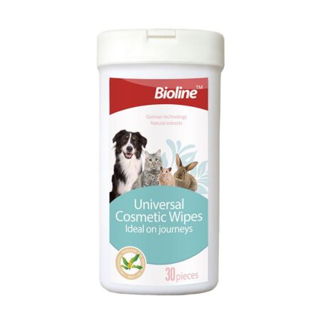 Bioline Pet Cleaning Supplies -Universal Cosmetic Wipes 30 pcs