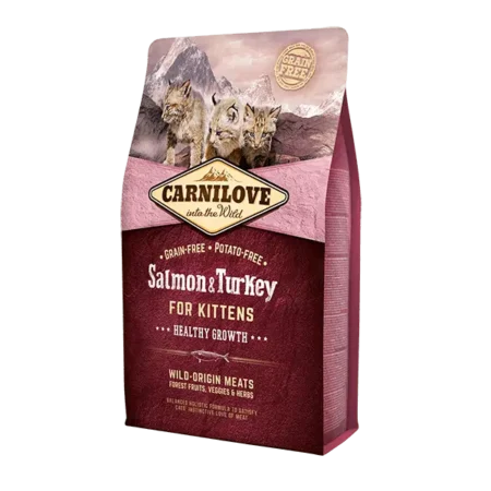 Carnilove Cat Dry Food -Salmon & Turkey Kitten Food 2kg