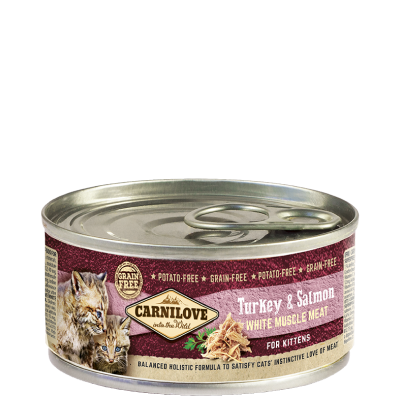 Carnilove Cat Wet Food -Turkey & Salmon for kittens 100g