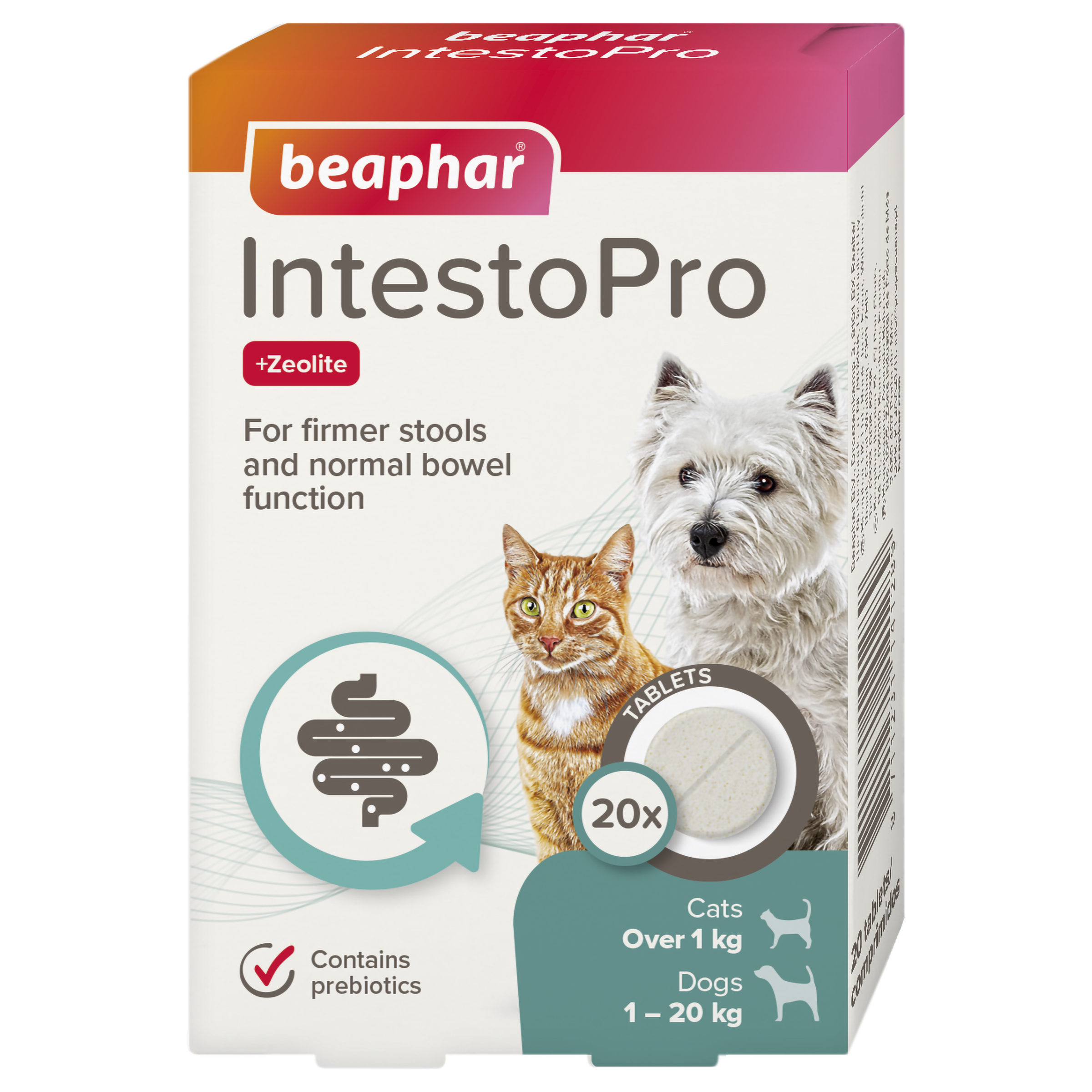 Beaphar IntestoPro Tablets Small Dog & Cat 20 tabs