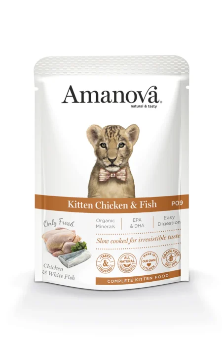 Amanova Cat Wet Food -Kitten Chicken & Fish 85g