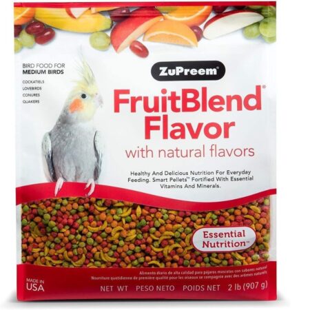 ZuPreem FruitBlend Flavor Pellets Bird Food for Medium Birds400g