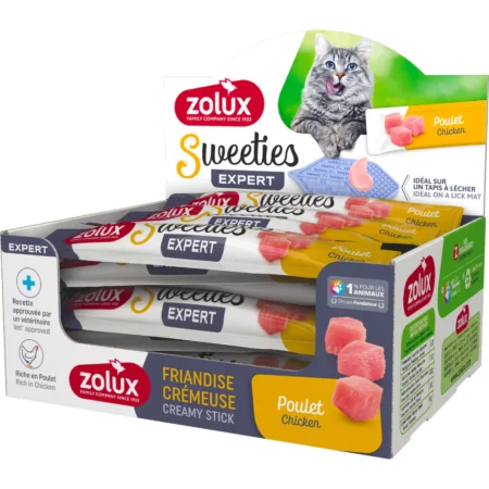 Zolux -Sweeties Creamy Stick For Cat - Chicken 48pcs