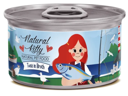 Natural Kitty -Tuna in Broth for Adult Cats & Kittens 80g