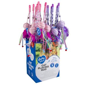 Duvo Plus Cat Toy- Playing rod Catchy rope ball for cats (one piece)