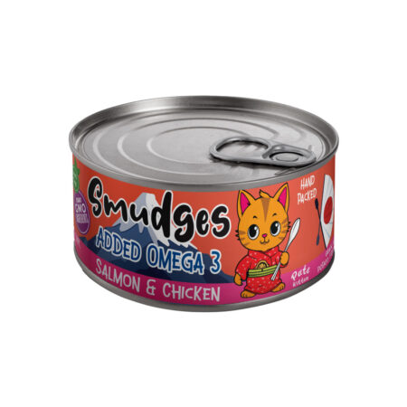Smudges Cat Wet Food -Kitten Salmon Pate Mixed with Shredded Kitchen 60g