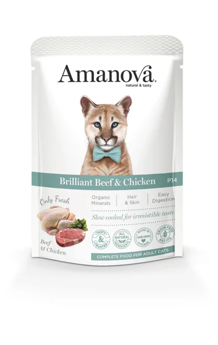 Amanova Cat Wet Food -Adult Cat Beef & Chicken 85g