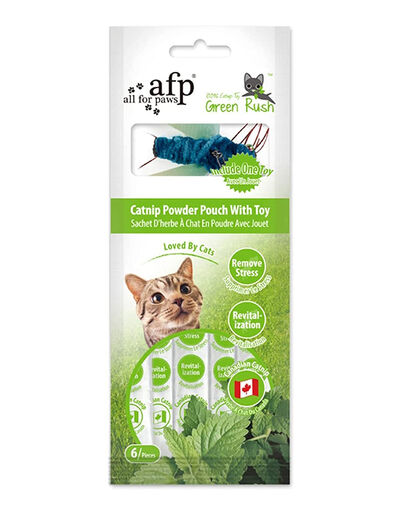 The Catnip Powder Pouch with Toy - 6 pcs