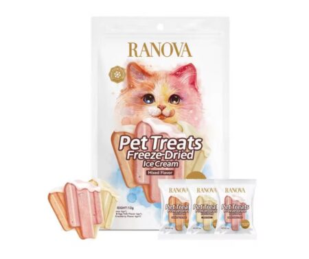 Ranova Cat Ice Cream - Freeze Dried Treat Ice Cream for Cats (5pcs per bag)