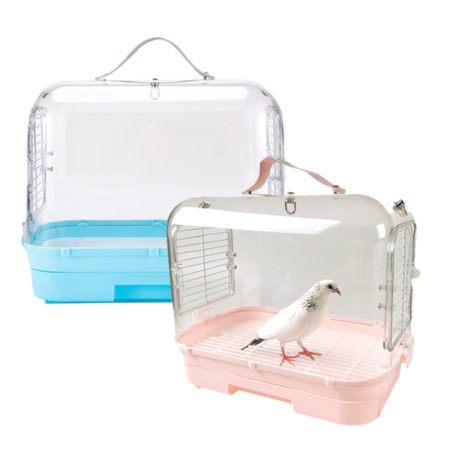 Bird Travelling Transparent Cage 31x20x26