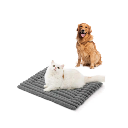 Saas Faux Rabbit Fur Pet Mat Gray