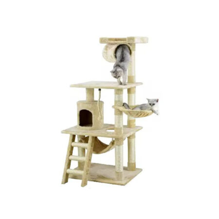 Cat Tree Large Milky Yellow (L 60x40x150 CM)