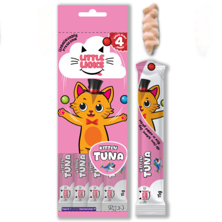 mudges Little Licks Tuna Creamy Bisque Treats for Kitten Cat 4 x 15g